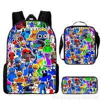 Rainbow Friends Student School Bag Children'S Backpack Digital Printed Backpack Satchel 17inch backpack