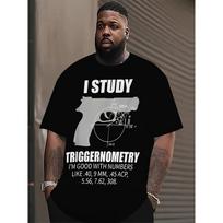 European Sizes [Funny Math Tee] Funny Math Joke Graphic T-Shirt for Men | Gun Owner Trig Problem Design with Math Equations, Comfortable Casual S įvairiaspalvis
