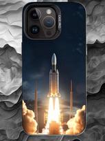 Interstellar space rocket Phone Case For iPhone 17 16 15 14 13 12 11 Pro Max Plus Silver Matte Black Cover iPhone14