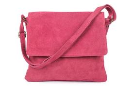 Women's Leather Suede Bag, Italian Messenger Bag, B5, Spacious, Briefcase