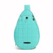 Large Capacity Lightweight Sling Bag Zipper Closure Tennis Racket Bag  Exercise Gym Equipment žalia