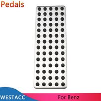 Nerūdijančio plieno automobilio kojos atrama (pedalas) Mersedes Benz A B C E S CLS SLK CLA GLA GLC GLK ML G GL LHD white