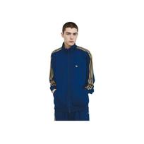 Adidas Originals Beckenbauer Treningas Aw24 Mada Ilgomis Rankovėmis Užtraukiama Apykakle Striukė Vyriška Striukė Mėlyna Geltona JD5268 XL