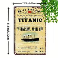 Titanic Metal Wall Art - April 10th Commemorative Retro Iron Sign for Bars, Cafes, Beach Houses & Backyards - Maritime Decor 20x30cm（7.8x11.8inch）