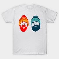 Men Black Print T-shirt The Kelce Bros No-Cut Transfer Paper Print Cotton Tshirt S balta