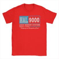 HAL 9000 2001 m. Kosminės odisėjos Marškinėliai vyrams Naujoviški medvilniniai marškinėliai Apvalus kaklas Trumpomis rankovėmis Marškinėliai su grafika Viršutiniai drabužiai S raudona