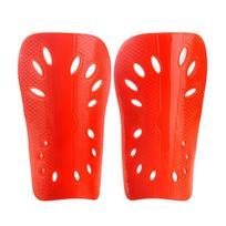 1Pair Football Shin Guards For Kids Adults Soccer Protective Gear Breathable Plastic Safety Pads 5 Colors S-Children raudona