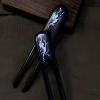 Elegant Black Ebony Mother-of-Pearl Crane Cloud Hairpin - Handmade, Intangible Cultural Heritage Accessory in Ancient Chinese Style