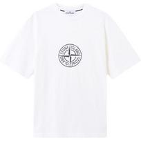 Stone Island Spausdinto Rašto Apvalios Kaklo Trumpomis Rankovėmis Marškinėliai Vyriški Viršutiniai Drabužiai L1S152100001S0362V0001 XL
