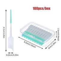 100-200Pcs/box Interdental Brush Soft Rubber Teeth Cleaning Tools Dental Toothpicks Between Teeth Toothbrush Oral Hygiene Care