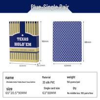 Texas Hold'em PVC Playing Cards - Thickened, Cloth-Texture, Large Font, Waterproof, Frosted Finish.