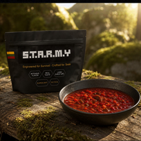 S.T.A.R.M.Y. Šaltyje džiovinta greitai paruošiama burokėlių sriuba su jautiena S.T.A.R.M.Y. burokėlių sriuba su jautiena