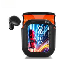 Dirbtinio intelekto vertimo ausinės Bluetooth LED spalvotas jutiklinis ekranas Belaidės Ausinės Aktyvus triukšmo slopinimas IPX4 Vandeniui atsparūs Sportiniai Ausinukai juoda