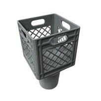 Car Cup Holder Expander for Half Gallon Square Milk Jug, Classic Milk Crate Style Adapter, Universal Car Interior Organizer for Truck SUV pilka