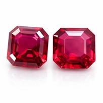 Natural Attractive Red Ruby 13.45 Ct CERTIFIED Loose Gemstone Square Cut 10.1 mm approx raudona
