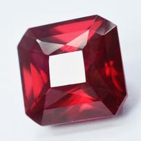 SQUARE Shape Natural Best Quality RED Ruby 13.30 Ct Loose CERTIFIED Gemstone 12.2 mm approx raudona