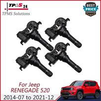 4PCS For 2014-2021 Jeep RENEGADE 520 433MHz TPMS 68105280AF TYRE PRESSURE MONITOR SENSOR For Jeep RENEGADE
