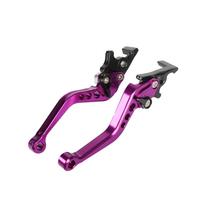 Universal Aluminum Brake & Clutch Levers for 125cc Motorcycle - CNC Dual Disc Replacement Handles (1 Pair Set) violetinė