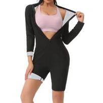 Women Sauna Suit Set Fat Burning Slimming Bodysuit Weight Loss Body Shaper Gym Workout Shaping Sportswear S sidabras