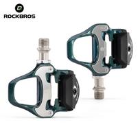 ROCKBROS Bicycle Lock Pedal Anti-slip Lock MTB Bike Pedals Flat Cleat Platform Locking Pedal SPD Aluminum Alloy with Lock Plate LP-RD2GN