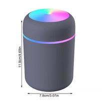 Multi-Function Car-Mounted Ultrasonic Humidifier with RGB Ambient Lighting and 300ml Aromatherapy Diffuser for Compact Spaces ruda