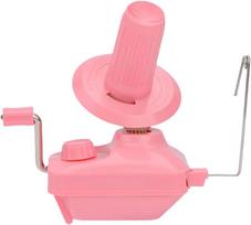 Manual Yarn Ball Winder - Handheld Fiber Wool String Winder For DIY Sewing & Knitting Portable Hand-Cranked Thread Organizer Kit rožinė