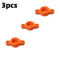 3PCS Orange Glass Glue Caps - Durable Plastic Sealing Caps for Standard Glue Bottles, Portable Decoration Tools Accessories