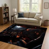 HD Spacecraft Aircraft Cockpit Dashboard Living Room Non-Slip Area Rug Carpet for Bedroom Kids Playroom Sofa,Home Decor Doormat 40x60cm