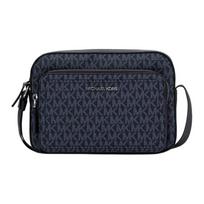 MICHAEL KORS COOPER EW logo printed shoulder strap adjustable coated canvas shoulder bag men's navy blue mėlyna