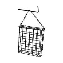 Metal Hanging Suet Bird Feeder Cage with Chain and Hook for Outdoor Garden Backyard Bird Feeding Squirrel Resistant Design One Size juoda