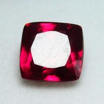 NATURAL Loose Gemstone 9 Ct Red RUBY Cushion Shape CERTIFIED 11 mm approx raudona