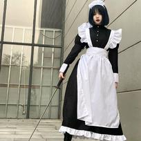 Tarnaitės apdaras Gotikinis Helovinas Lolita Suknelė Vyriška Cosplay Anime Tarnaitės apdaras Lolita Juodas Tarnaitės drabužis S