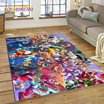 Retro Cartoon Rockman Mega Man Game Rug Carpet for Living Room Bedroom Home Decor,Floor Mat Non-slip Decoration for Sofa Doormat 40x60cm( 15x23in )