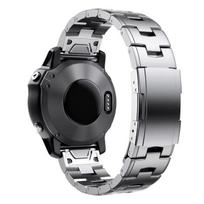 Titanium Alloy Watch Bracelet for Garmin Fenix 8 51mm 47mm 7X 6X MARQ Gen 2 Descent Mk3i G1 Epix Pro 5X Plus Band Quickfit Strap QuickFit 26mm sidabras
