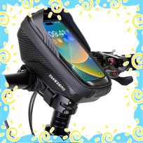 1L Bike Phone Holder Waterproof Bike Phone Mount Bag Support Touch Screen Bicycle Upper Tube Bag for Smart Phones 4.7-6.8in