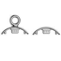 Necklace for Mi Band 8 Pendant Chain Buckle for band8 Hanging Metal Chain Neck Bracelet Strap DIY Accessories Silver 2PCS Connecto