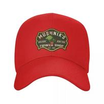 Mushniks Florist Crest Seymour Worn Baseball Cap Unisexs big size hat Snap Back Hat Unisexs Tennis Womens