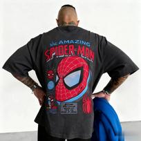 Nuostabusis Žmogus-voras Vintažinis Komiksų Grafinis Perdyelis Išplautas Marškinėlis, Marvel Superherojų Gatvės Aprangos Marškinėlis, Unisex Laisvalaikio Viršus S įvairiaspalvis