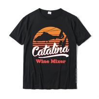 FUNNY VINTAGE CATALINA SUNSET WINE MIXER Premium T-Shirt Company Fitness Tight T Shirt Cotton Tshirts For Men Casual S įvairiaspalvis