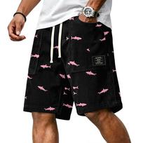 Men's Casual Corduroy Drawstring Shorts Hawaiian Style Lightweight Comfortable Relaxed Fit Summer Beachwear XXXL