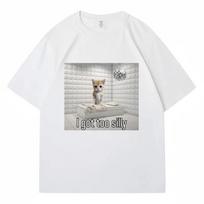 I Got Too Silly Funny Sad Crying Cat Meme T Shirt Unisex Women Trendy Short Sleeve Tshirt Summer Sport Casual Oversized Streetwear S
