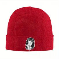 New Lana Del Rey Pencil Drawing Sticker Knitted Hat For Women Unisex Beanie Autumn Winter Hats Ultraviolence Music Album Casua