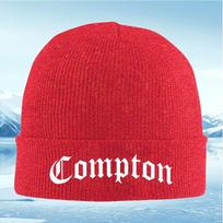 New Compton Gothic style white letters Unisex Women Unisex Knitted Hat Beanie Pullover Cap Winter Thermal Warm Christmas Outdoor Cy