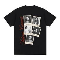 REVIVAL POLAROID T-SHIRT Selena Gomez  Fashion Vintage New 100% Cotton Tops Grunge O-neck High Quality Female/Male Tshirt S įvairiaspalvis