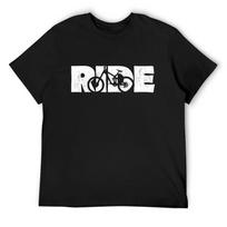 Ride Your MTB Mountain Bike - White Graphic T-Shirt Plain Plus Size Clothes for a Boy New Edition Black T-shirts for Men S įvairiaspalvis