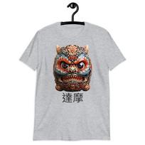 Lucky Daruma Doll T-Shirt - Japanese Zen Good Luck Charm Top Tee Shirt S įvairiaspalvis