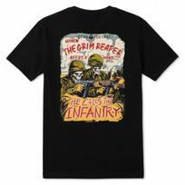 Zero Foxtrot Grim Reaper Calls The Infantry Military Graphic Mens Cotton Shirt S įvairiaspalvis