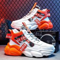 Non-slip Thick Sole Basketball Sports Running Shoes for Men Breathable Casual Training Footwear for Fall Daily Youth Wear 39