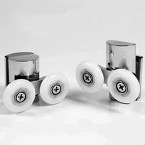 Door Roller Swing Wheel Zinc Alloy Double-Wheel Sliding  Shower Room Pulley 23mm Top Roller Bearing Wheel Runners Replacement China Mainland