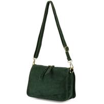 Women's Leather Messenger Bag, Suede Trunk